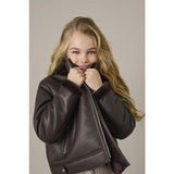 kids ONLY Black Coffee Kogstarry Bonded Teddybjørn Jakke Otw