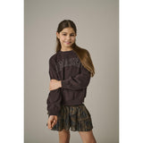 kids ONLY Black Coffee Amazed Kogkiki Life L/S Ovz O-Neck Stud Bru Swt