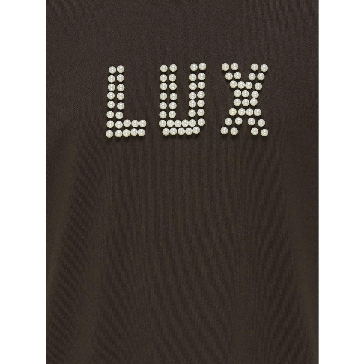 kids ONLY Black Coffee Lux Kogkate Life Ss O-Neck Pearl Topp Jrs