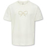 kids ONLY Cloud Dancer Bow Kogkate Life Ss O-Neck Pearl Topp Jrs