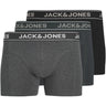Jack & Jones Junior Dark Grey Melange Jacblack Friday Trunks 3 Pakke Jnr