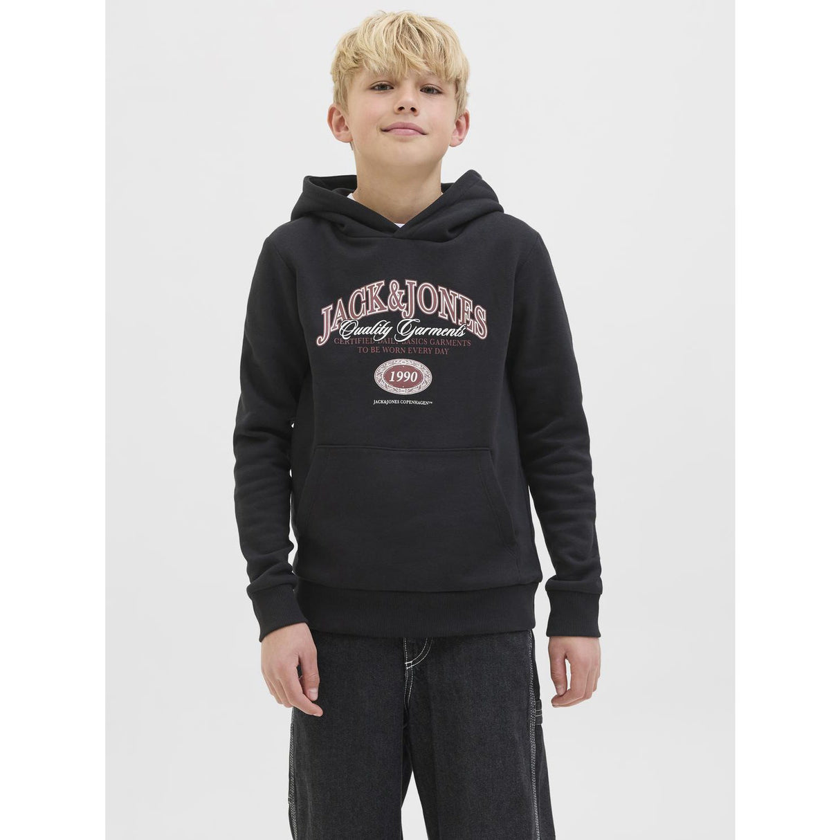 Jack & Jones Junior Black Jjari Branding Sweat Hette Jnr