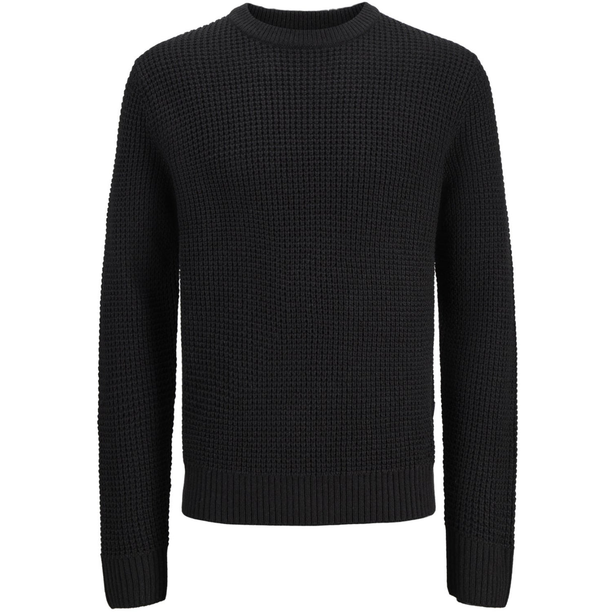 Jack & Jones Junior Black Jjglobal Strikk Crew Neck Jnr