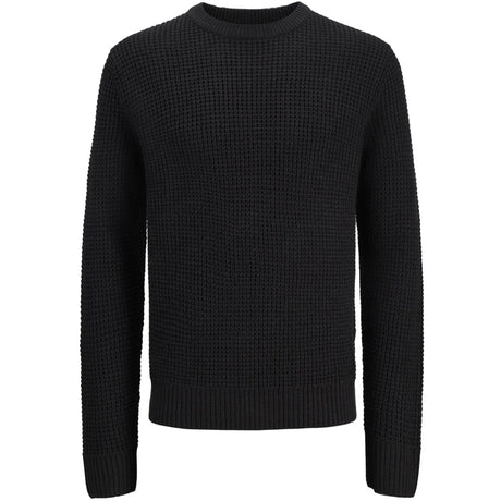 Jack & Jones Junior Black Jjglobal Strikk Crew Neck Jnr