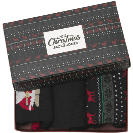 Jack & Jones Junior Black Jacxmas Reinsdyr Strømper Giftbox Jnr