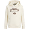 Jack & Jones Junior Antique White Jjari Branding Sweat Hette Jnr