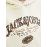Jack & Jones Junior Antique White Jjari Branding Sweat Hette Jnr