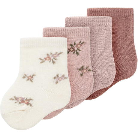 Name It Shadow Gray 4 Pack Nbfwak Wo/Bl 4P Strømper