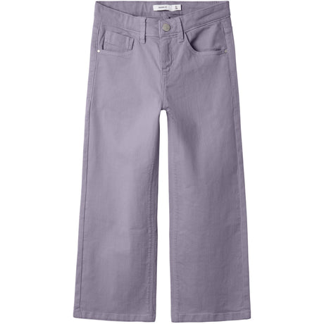 Name It Lavender Gray Nkfrose Wide Twi Bukser 1115-Tp Noos