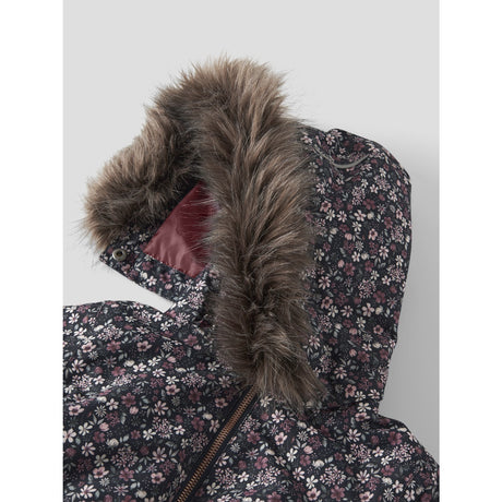 Name It Dark Sapphire Blossom Nmfsnow10 Drakt Aop Fo Noos