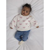 Name It Cloud Dancer Keepsake Lilac Heart Nbfoana Ls Strikk