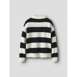 Name It Black Nkmobert Ls Loose Strikk Polo