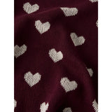 Name It Burgundy Peyote Heart Nmfoana Ls Strikk