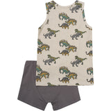 Minymo Beige Melange Undertøy Sett Aop