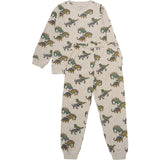 Minymo Beige Melange Pyjamas Ls Sett Aop