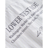 Les Deux Kids Xenon Blue Kent Print Stripe Poplin Skjorte KIDS