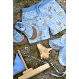 Mikk-Line Faded Denim Swim Lue UV AOP