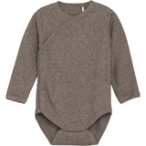 FIXONI Coffee Quartz Melange Omslags Body Ls Melange Rib