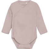 FIXONI Pale Mauve Melange Omslags Body Ls Melange Rib