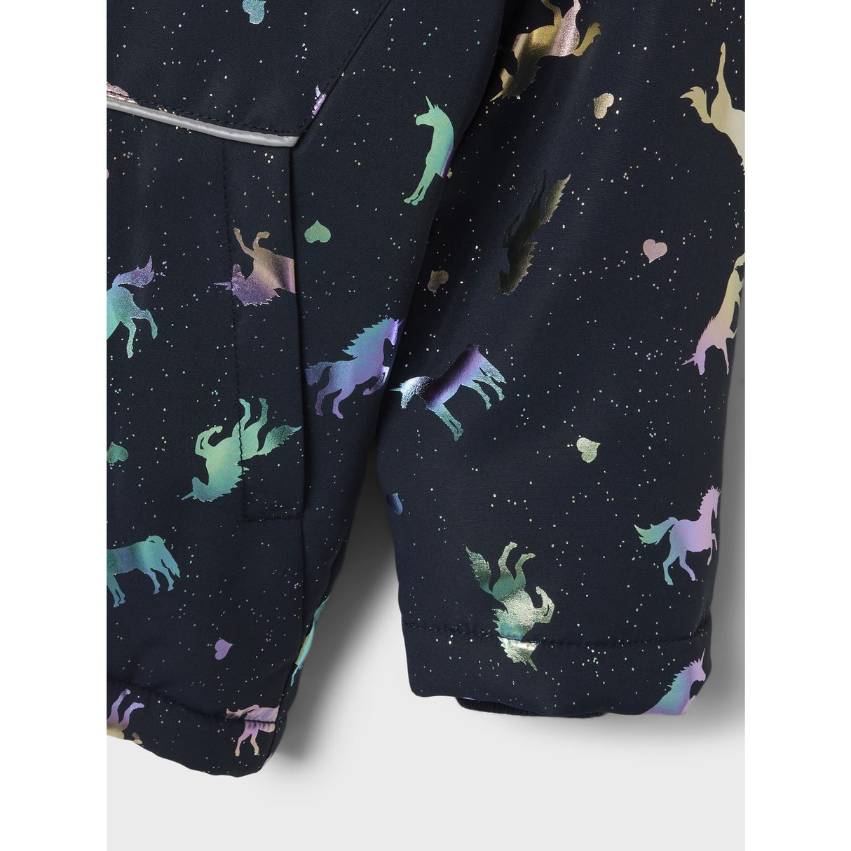 Name It Dark Sapphire Unicorn Nmfmaxi Pa Jakke Foil Aop Noos