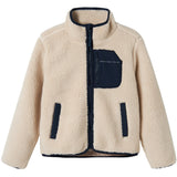 Name It Moonbeam Chest Pocket Dark Sapphire Nknmattia Sherpa Jakke Pb