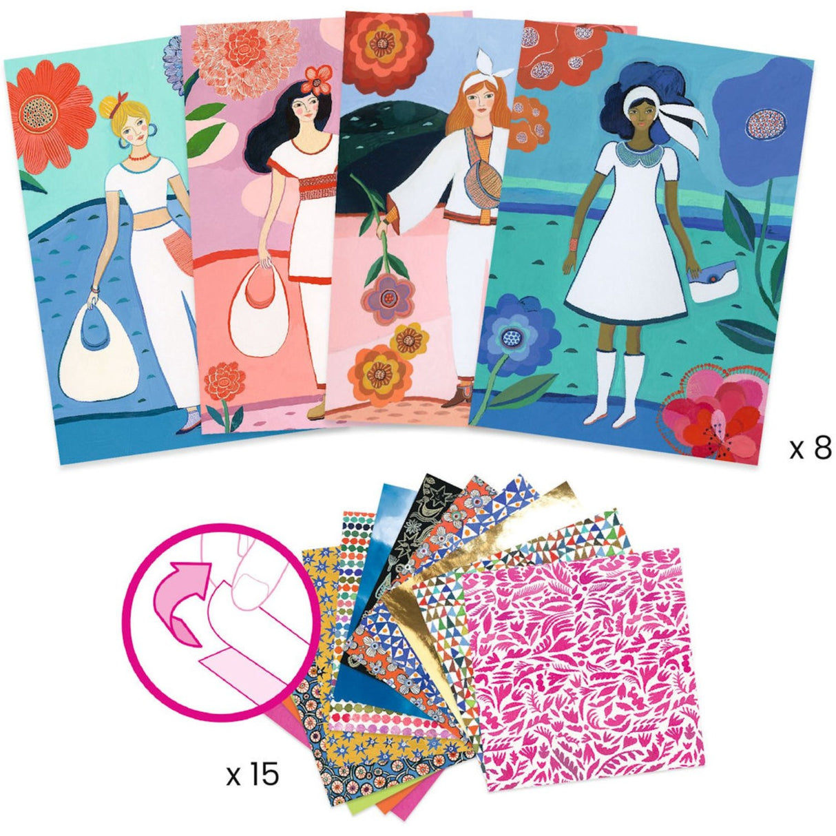 Djeco Påklædningsbilleder Trendy Tøj