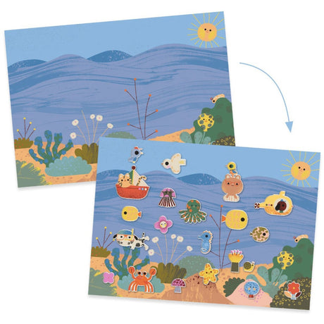 Djeco Kreativ Klistermærkeleg Sommer