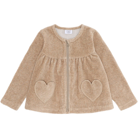 Hust & Claire Biscuit Sicillia Ottoman Velour Solid