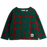 Mini Rodini Green Plaid AOP Fleece Ls Topp