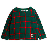 Mini Rodini Green Plaid AOP Fleece Ls Topp