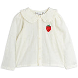 Mini Rodini White Strawberry Emb Schiffli Bluse