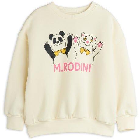 Mini Rodini Offwhite Panda & Cat Sp Collegegenser