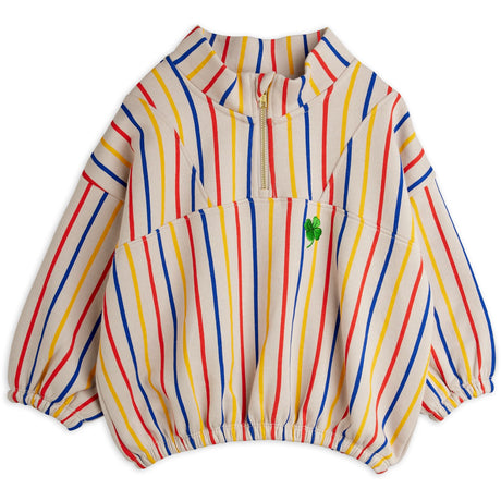 Mini Rodini Multi Clover Emb Half Zip Collegegenser