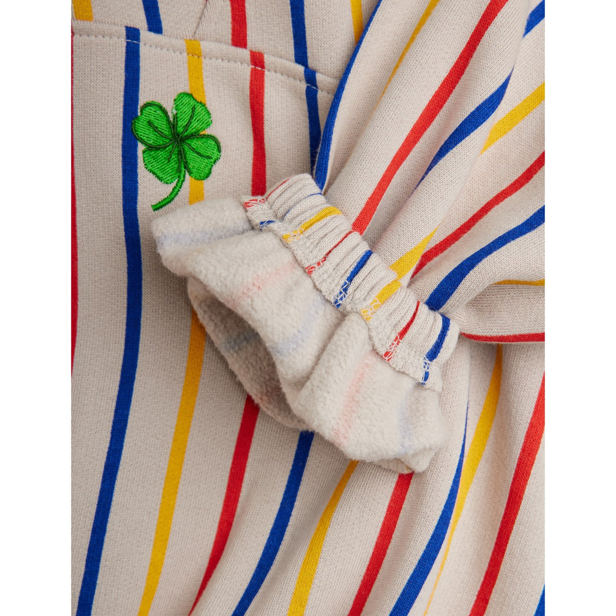 Mini Rodini Multi Clover Emb Half Zip Collegegenser