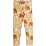 Mini Rodini Beige Mammoth AOP Leggings