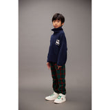 Mini Rodini Green Plaid AOP Fleece Trousers