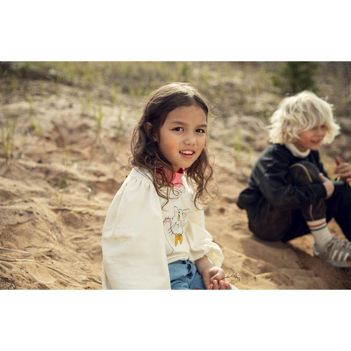 Mini Rodini Black Mammoth Chenille Collegegenser