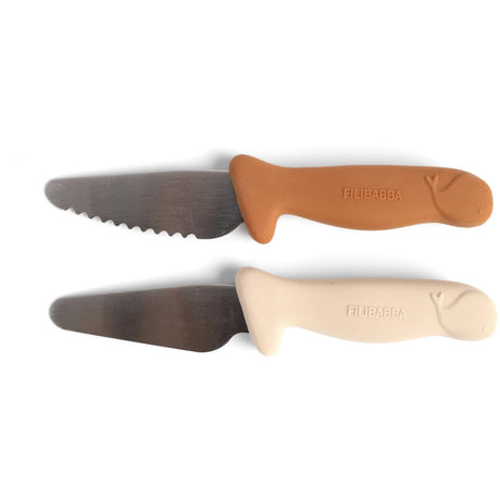 FILIBABBA Pumpkin + Offwhite Beginner's Cutting Knives 2-Pakning