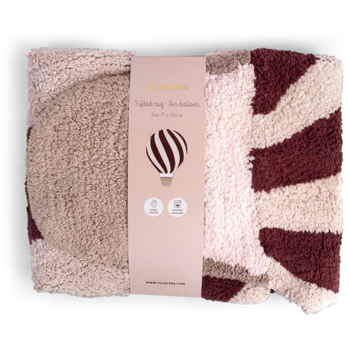 FILIBABBA Deeply Red Tufted Rug Air Balloon