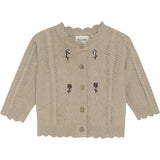 Minymo Beige Melange Cardigan Strikk