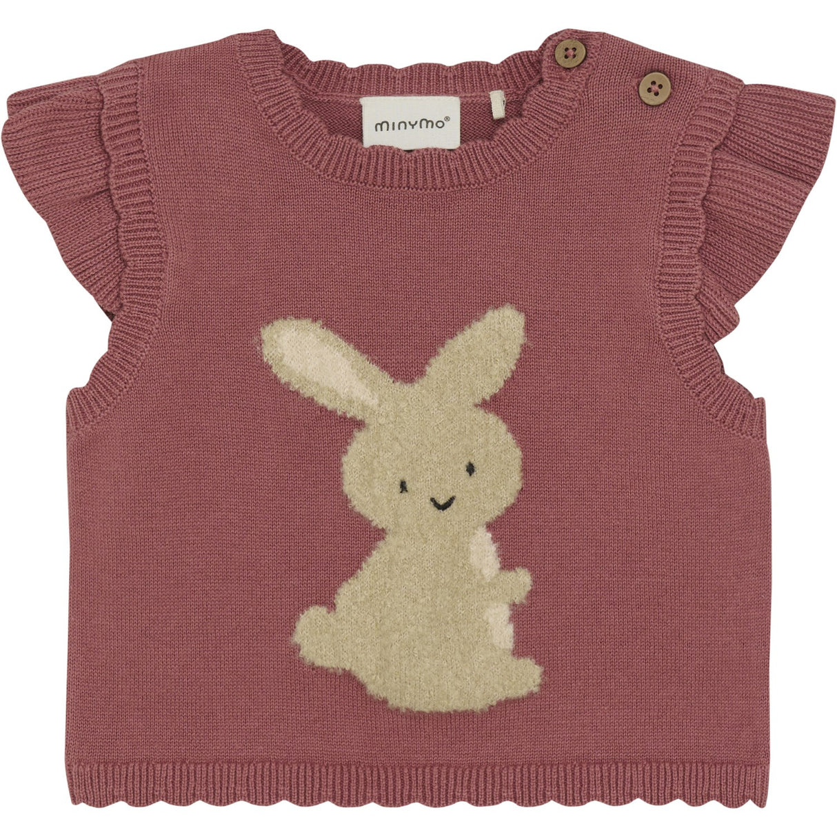 Minymo Withered Rose Vest Strikk