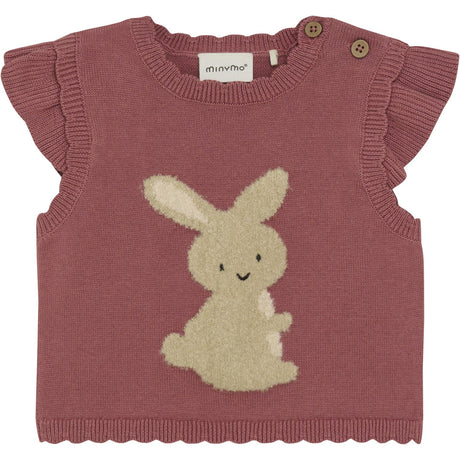 Minymo Withered Rose Vest Strikk