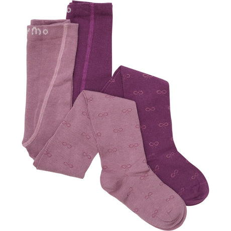 Minymo Mauve Orchid 2-Pakning Stockings W. Pattern