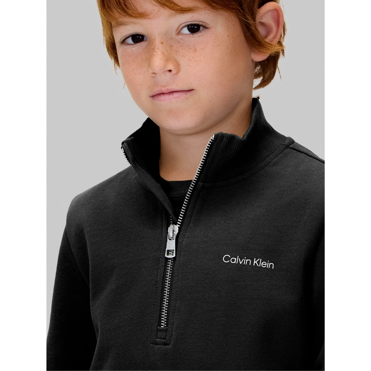 Calvin Klein Ck Black Chest Inst. Logo Half Zip