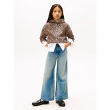 Tommy Hilfiger Leopard Print Leopard Hettegenser