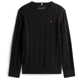 Tommy Hilfiger Black Bomull Cable Sweater