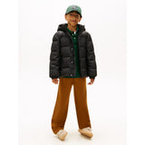 Tommy Hilfiger Black Matt Og Shine Embossed Jakke