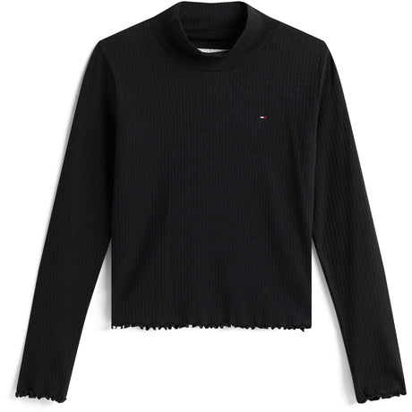 Tommy Hilfiger Black Mock Neck Topp Ls