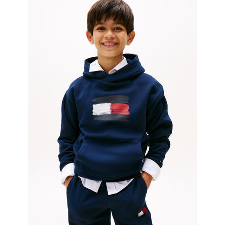 Tommy Hilfiger Dark Night Navy Flag Hettegenser