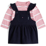 Tommy Hilfiger Dark Night Navy Baby Cord Dungaree Kjole Sett